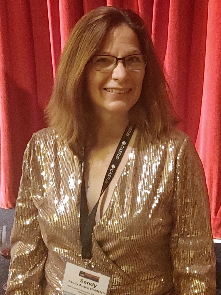 Photo of Sandy Austin Goldstein, who produced and directed a PSA warning about alcohol poisoning. NCTA received an award for their work.